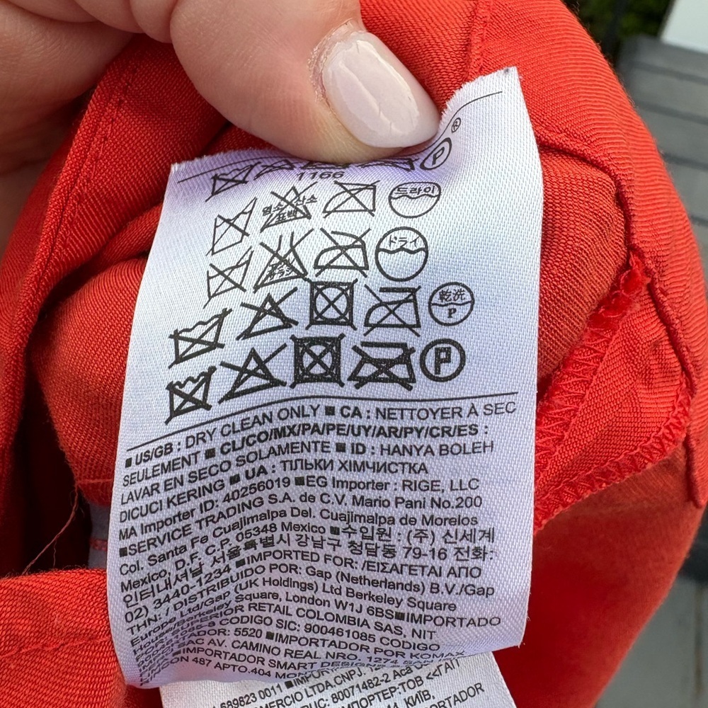 Banana Republic orange drawstring Skirt - size large - Picture 8 of 8